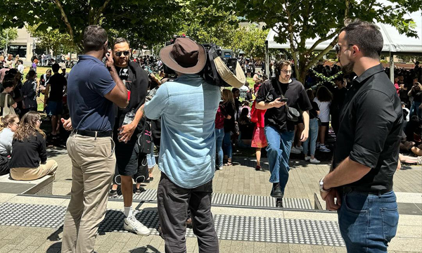 Loss prevention security officer monitoring retail store in Adelaide